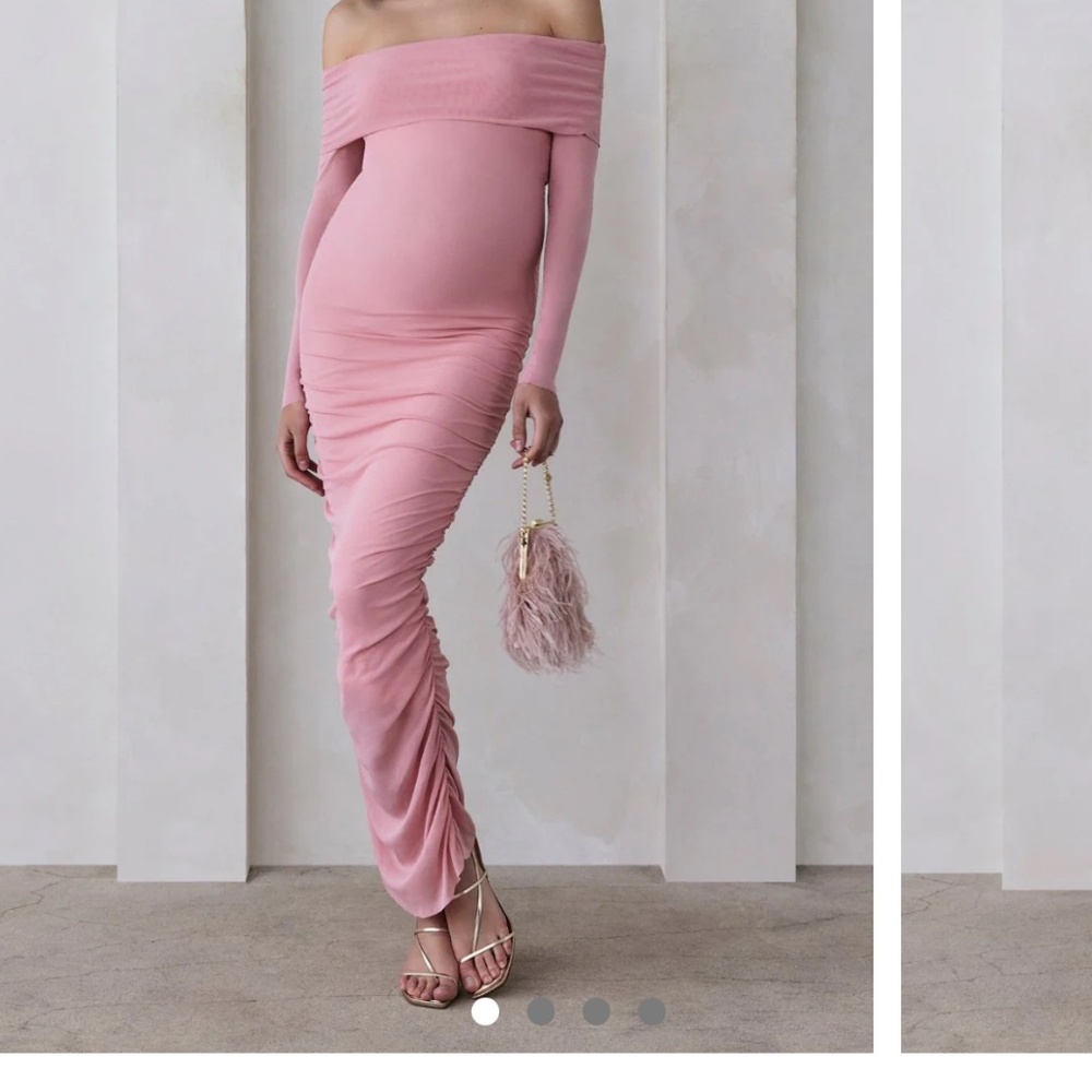 BUMPSUIT Off The Shoulder Dress in Pink🎀